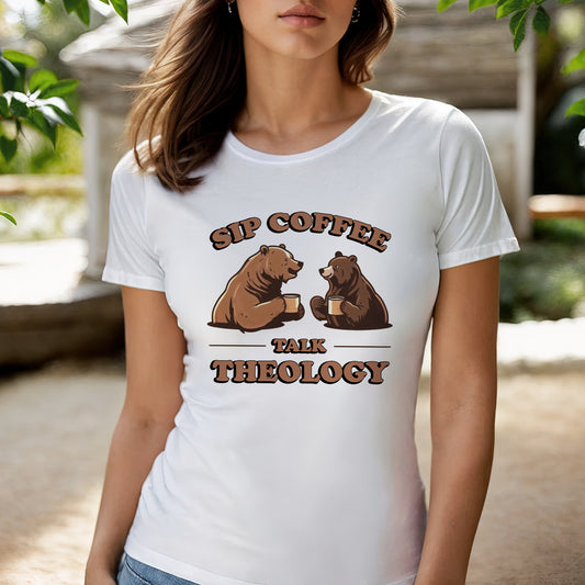 SIP COFFEE TALK THEOLOGY - Women's Softstyle Tee