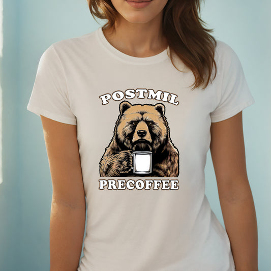 "POSTMIL PRECOFFEE" - Women's Softstyle Tee