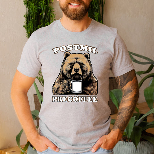 "POSTMIL PRECOFFEE" Tee (men)